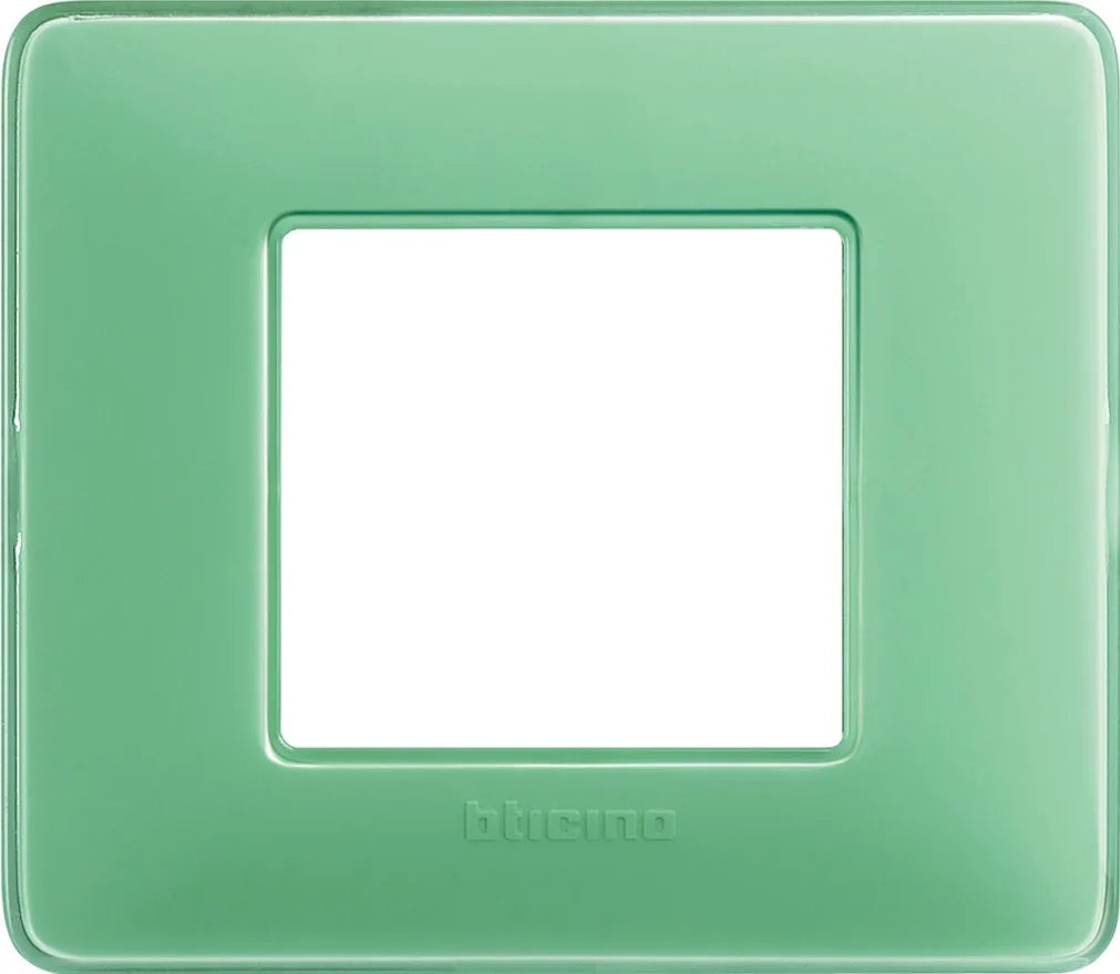 Placca BTicino Matix 2 Moduli Tè Verde - SKU AM4802CVC, Design Elegante e Funzionale