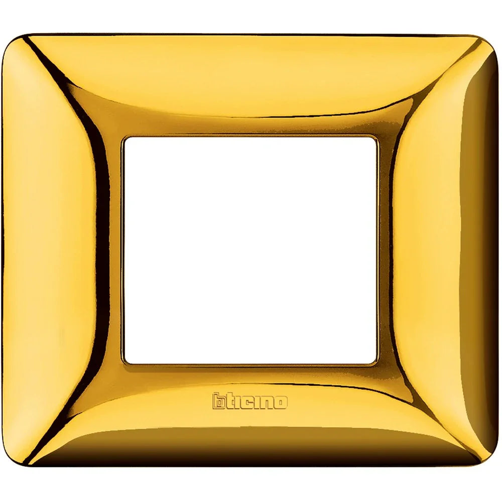 Placca 2 Moduli Bticino Matix Color Oro Lucido (Gold) - AM4802GOR