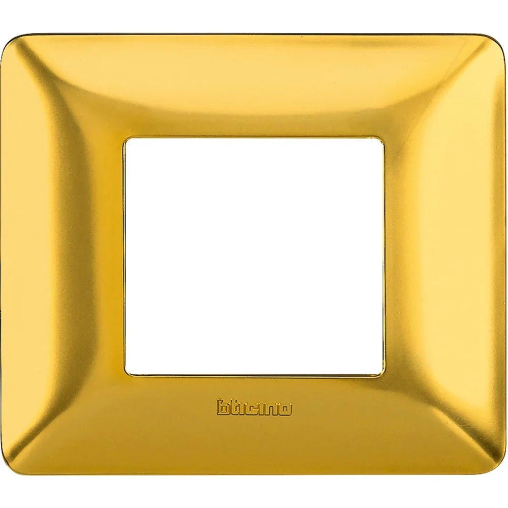Placca BTicino Matix 2 Moduli AM4802GOS Oro Satinato - Design Elegante e Facilità di Installazione