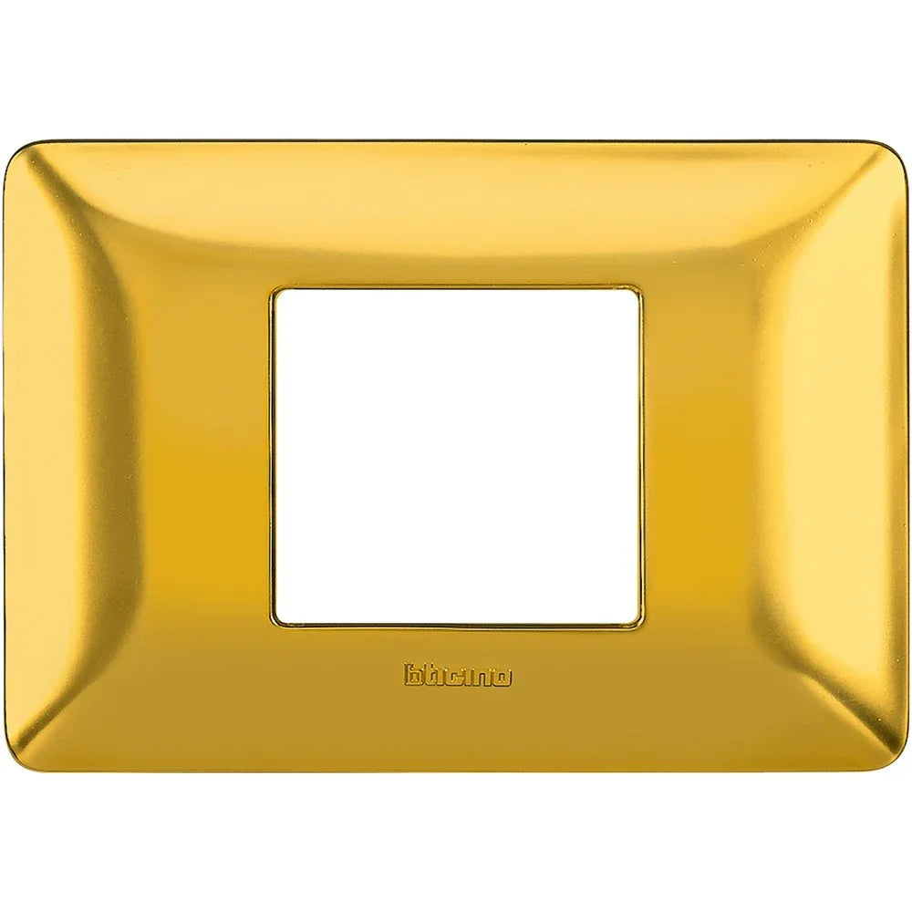 Placca BTicino Matix 2 Moduli AM4819GOS - Design Elegante in Oro Satinato, Facile Installazione