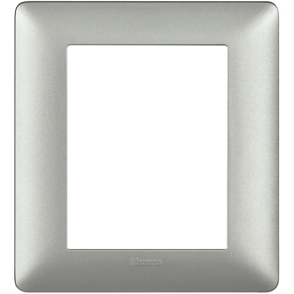 Placca BTicino Matix 3+3 Moduli Silver, Tecnopolimero, AM4826MSL, Design Elegante e Resistente