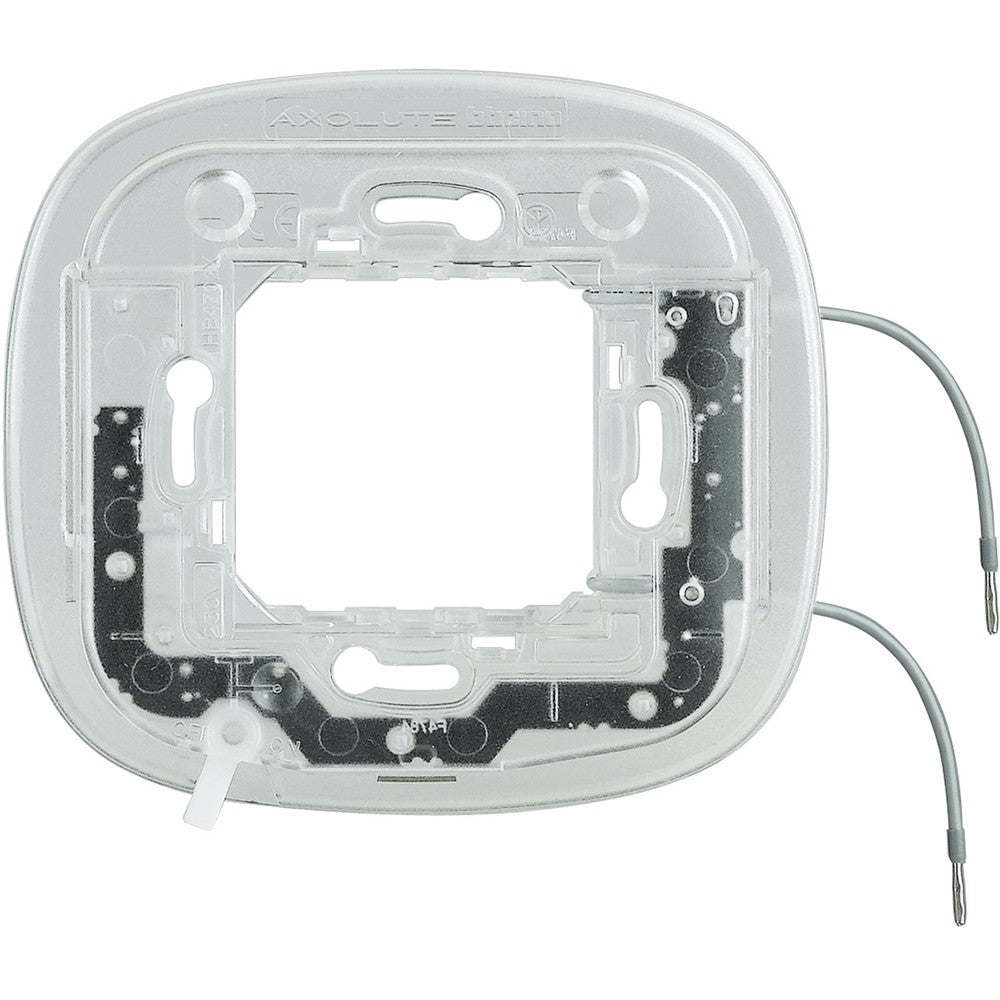 Bticino Axolute HB4702X supporto luminoso trasparente per placche Axolute Tonde, compatibile con scatole di 2 moduli.