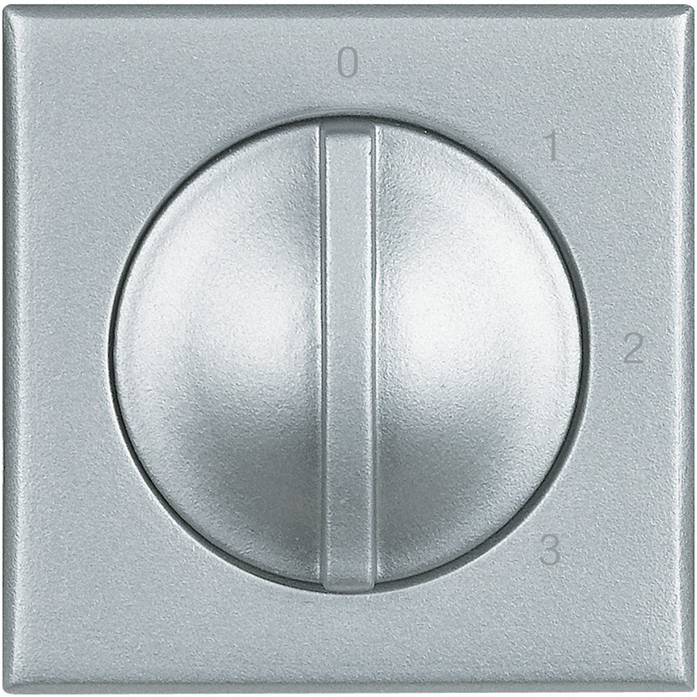 Bticino Axolute silver rotary selector switch with 4 positions for controlling devices up to 230V.
