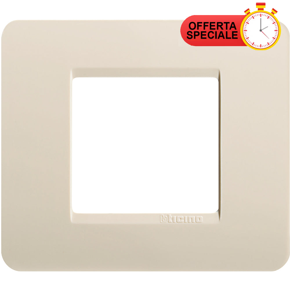 BTicino Matix Placca 2 Posti Avorio AM4802AV, ivory wall plate, special offer, modern design