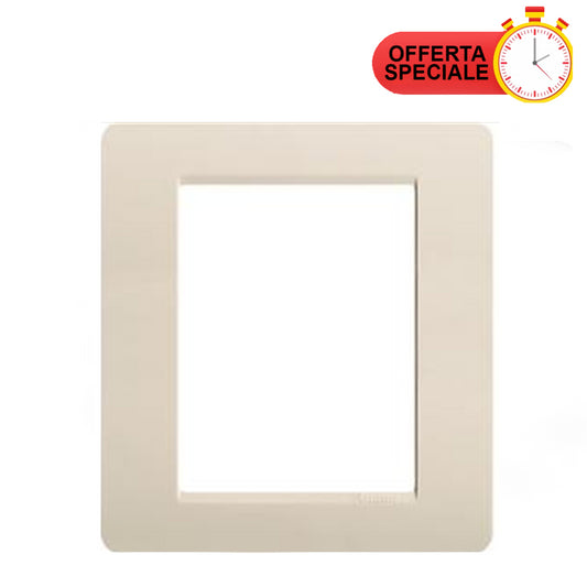 BTicino Matix Placca 3+3 Posti Avorio AM4806AV, avorio-colored frame for electrical switchboards, special offer.
