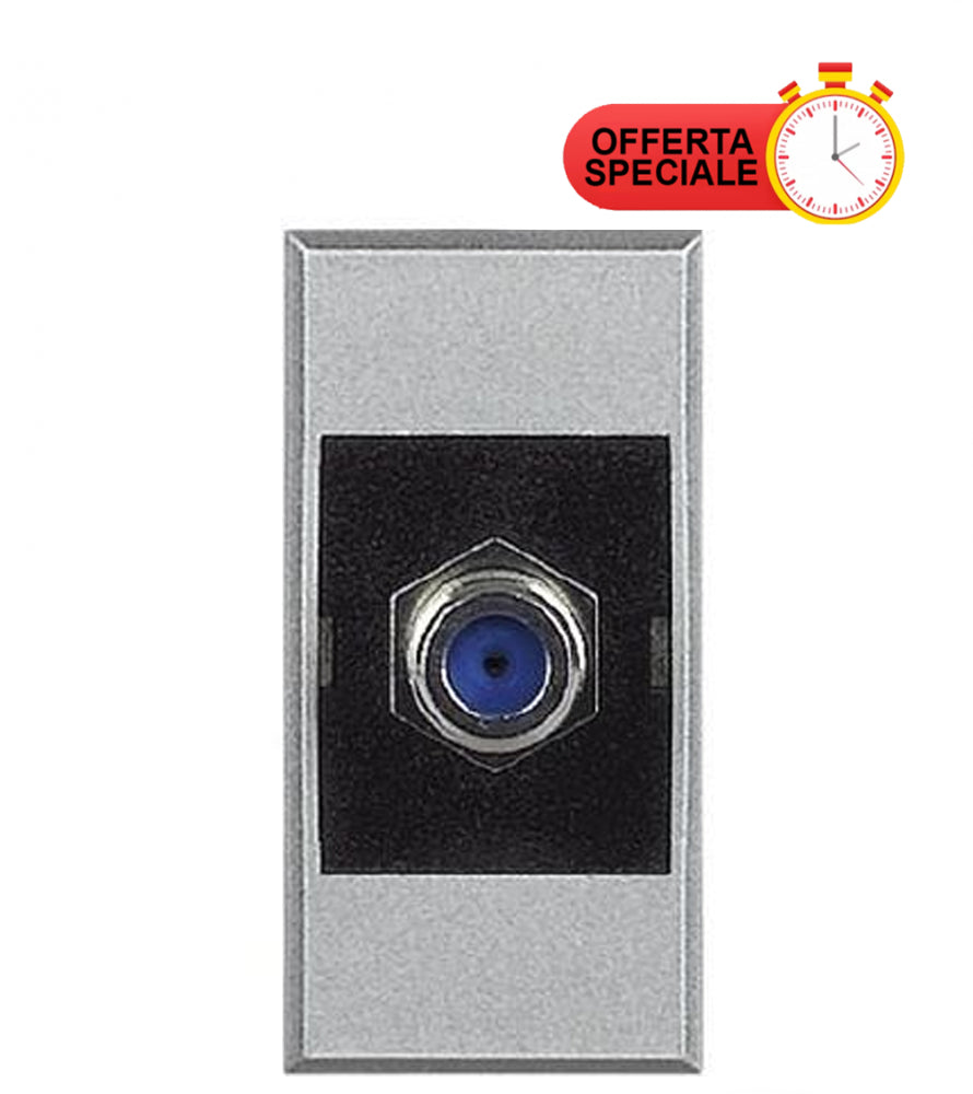 Bticino HC4269F TV socket type F with 75 ohm impedance and screw connection, featured in a special offer.
