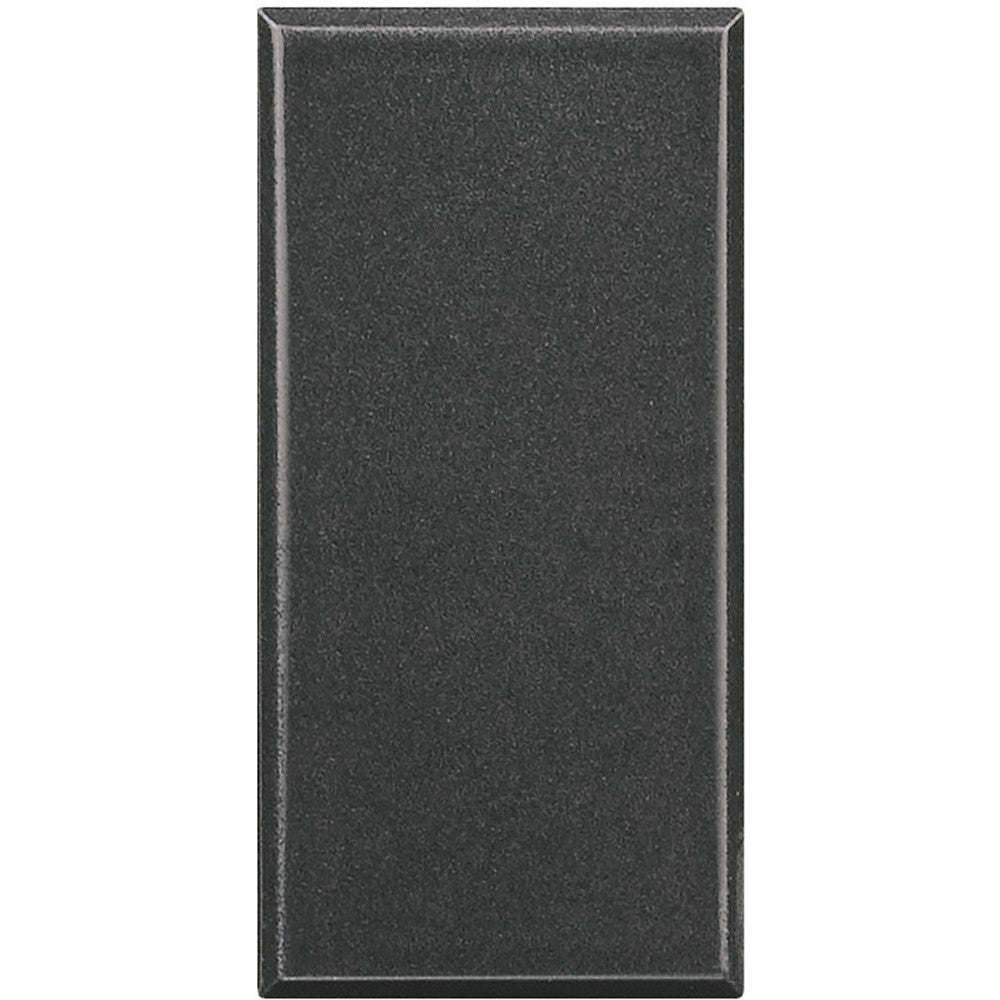 Bticino Axolute Falso Modulo HS4950 in anthracite color, single module dark plate for HB or HA surface.