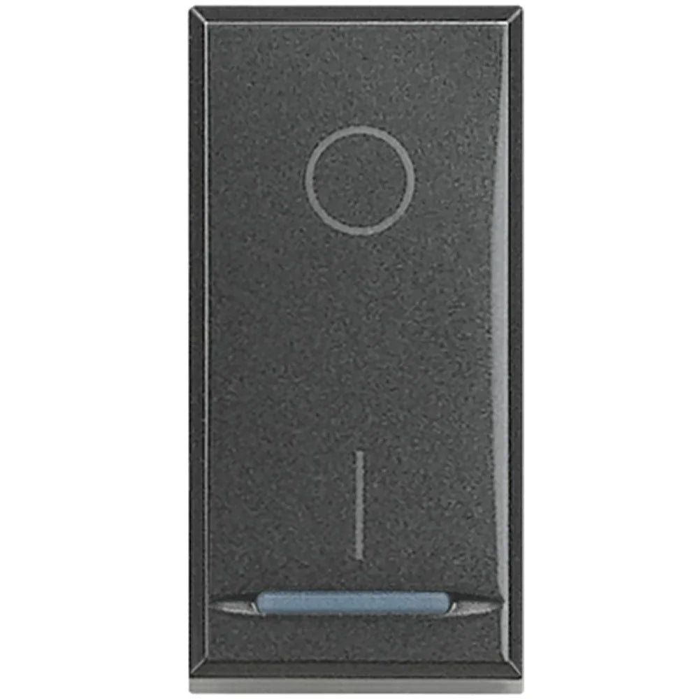 BTicino Axolute Interruttore Bipolare HS4002 - 250Vac, 16A, Design Elegante Antracite