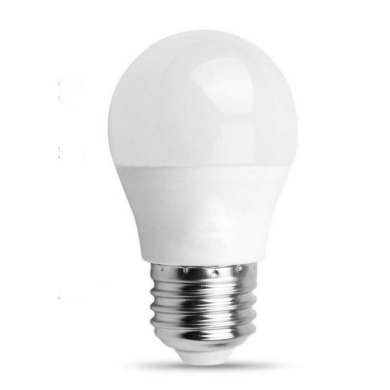 Imperia LED Sfera Opale E27 4W lampadina bianca fredda 6500K per illuminazione domestica.