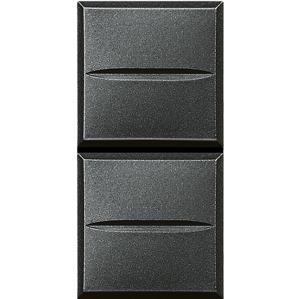 Bticino Axolute Doppio Pulsante 1P NO antracite, 10A 250Vac, design elegante e funzionale per interruttori.