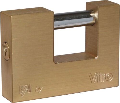 Lucchetto FAI Viro 3005070000 90mm in ottone con asta in acciaio e 2 chiavi per serrature.