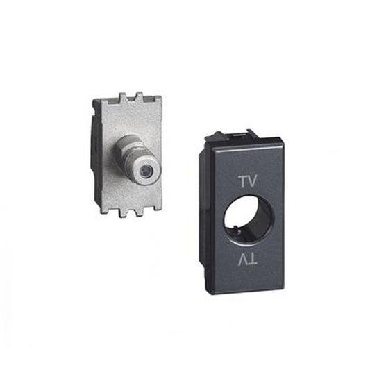 Presa Tv e Sat Bticino Axolute con connettore tipo F, ideale per impianti satellitari.