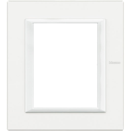 Bticino Axolute rectangular 3+3 module white frame, metal, dimensions 141.5mm x 127mm.