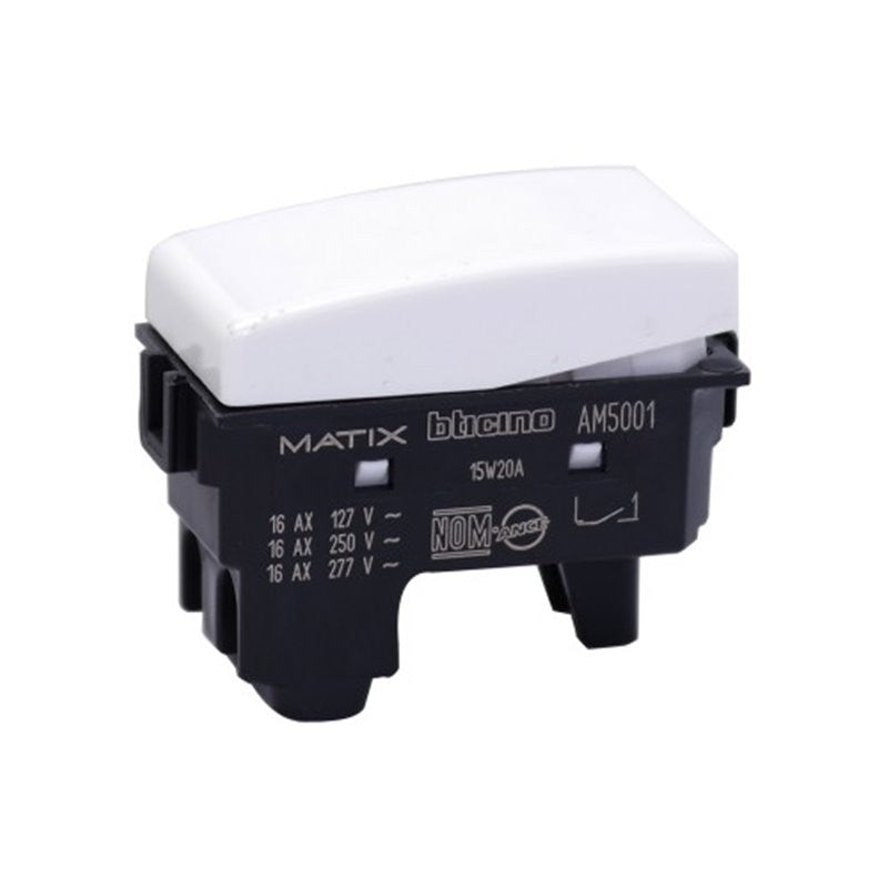 Bticino Matix Interruttore Unipolare AM5001 Bianco