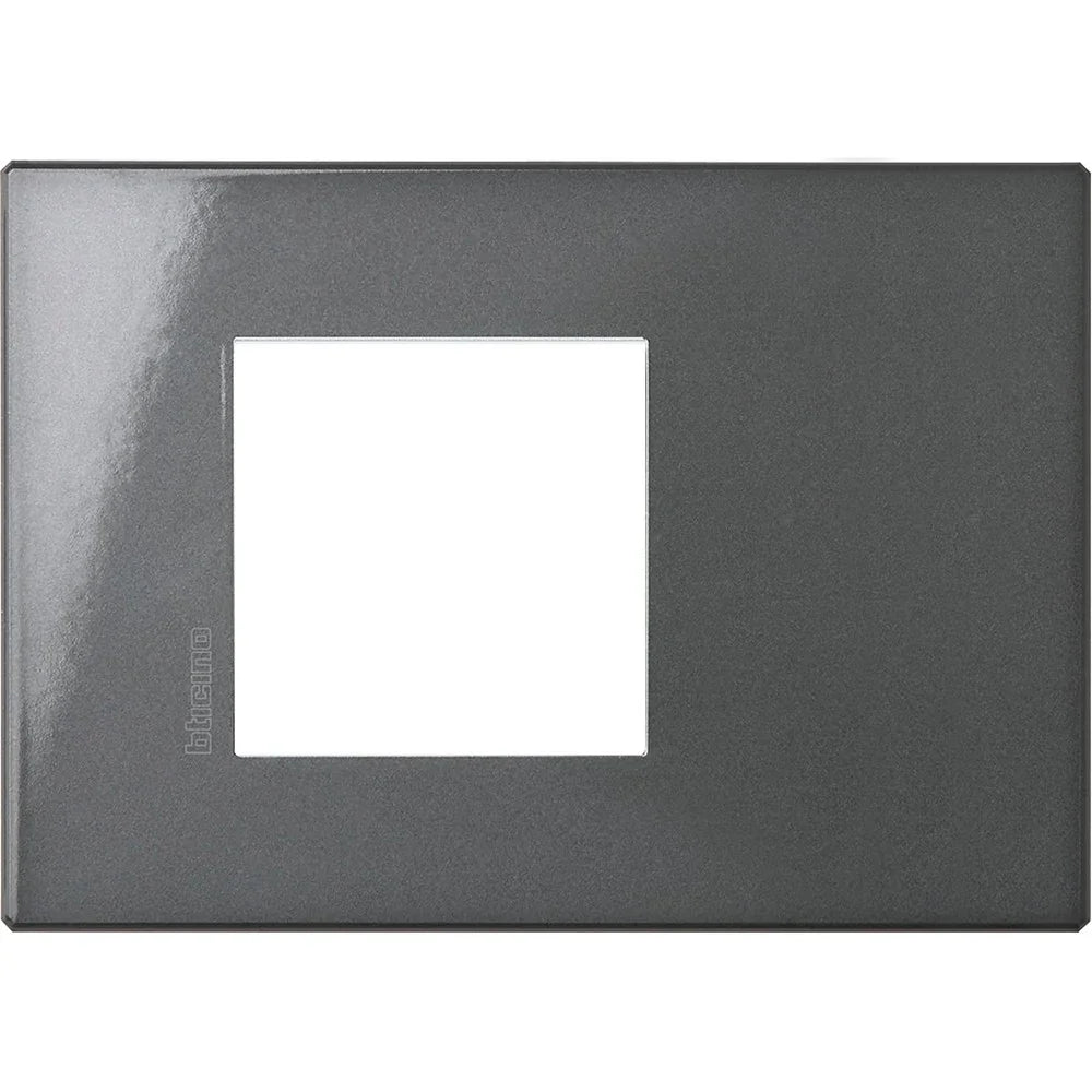 BTicino Axolute Air 2 Moduli Placca Antracite HW4819HS - Design Moderno in Metallo Resistente