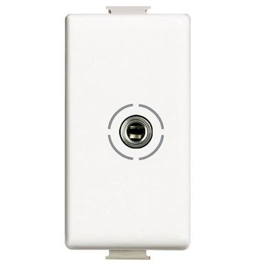 Presa connettore audio video Bticino Matix bianco jack 3,5 mm AM4280, modulo singolo per impianti audio.
