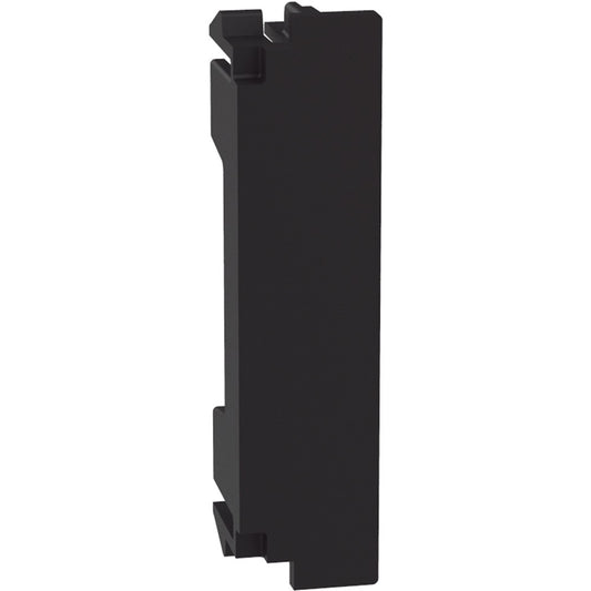 Falso polo tecnico mezzo modulo J4949 BTicino MatixGO, accessorio elettrico in colore nero.