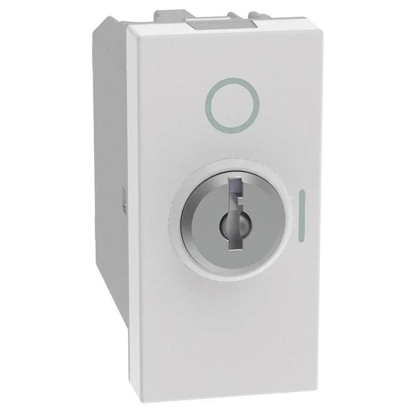 Interruttore A Chiave BTicino MatixGO 2P 10AX Bianco JW4012 - Sicurezza, Design Elegante e Facile Installazione