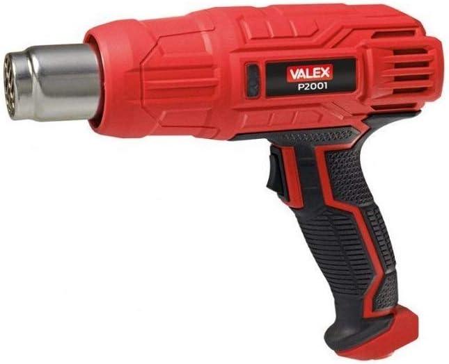 VALEX P2001 Pistola Termica Professionale 1352016 – 2 Livelli Potenza 1.000-2.000 W, Temp. Fino a 600 °C, Maneggevole e Versatile