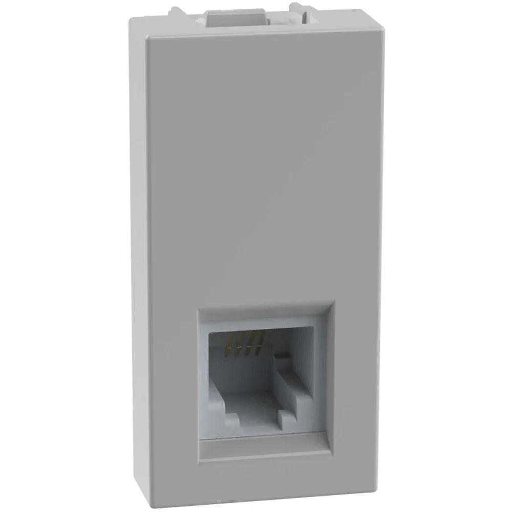 Connettore RJ11 BTicino MatixGO Tipo K10 - 1 Modulo Grigio - SKU JG4258RJ11 - Installazione Facile e Prestazioni Affidabili