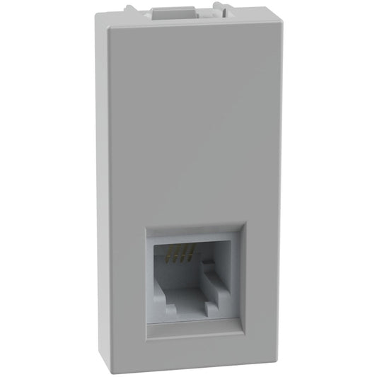 Presa telefonica RJ11 grigia BTicino MatixGO tipo K10 per trasmissione dati e telefonia, 1 modulo.