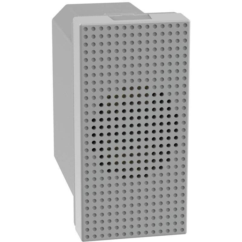 Bticino MatixGO bronze bell 230V, grey color, 1 module, 8VA power, 80dB sound level.