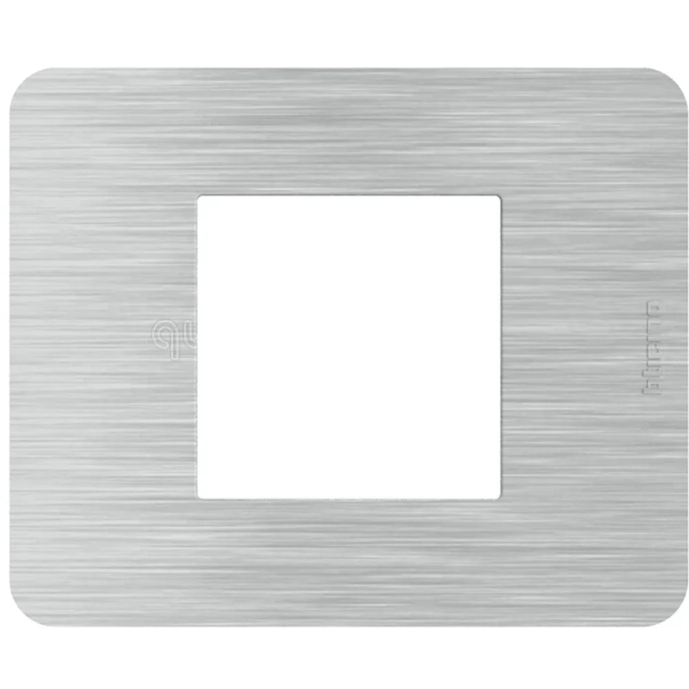 Placca BTicino MatixGO Effects 2 Moduli Alluminio - JA4802EA, Design Elegante e Funzionale