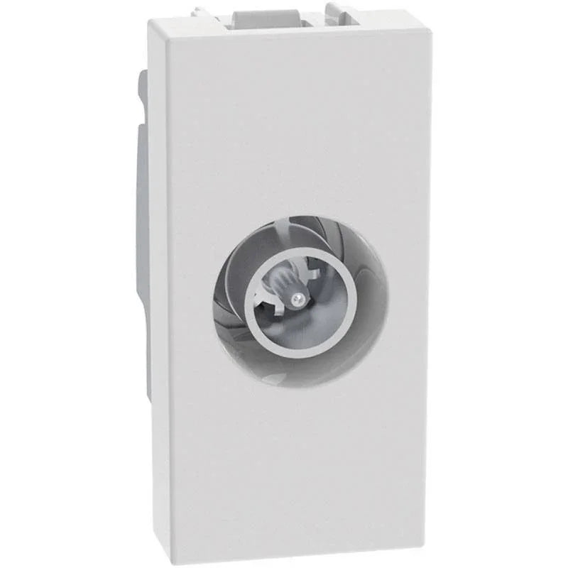Presa TV Coassiale Passante BTicino MatixGO 1 Modulo Bianco JW4202P14 - Attenuazione -14dB, Facile Installazione