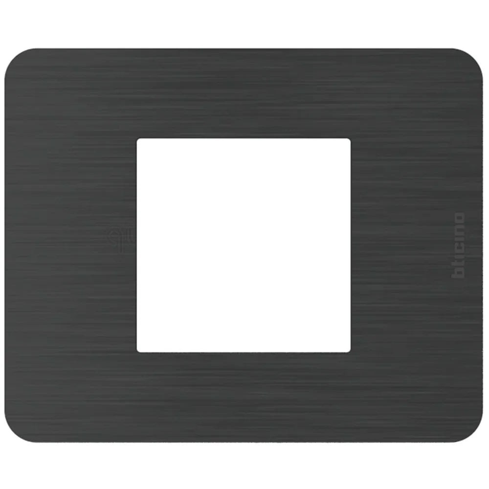 Placca BTicino MatixGO 2 Moduli Black Nickel JA4802EN - Design Elegante e Materiale Resistente