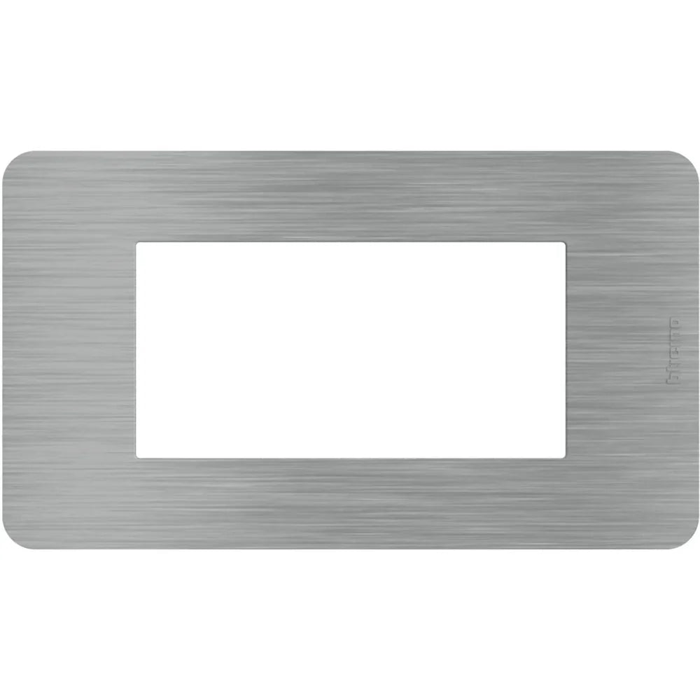 Placca BTicino MatixGO JA4804ES 4 Moduli Acciaio - Design Elegante e Resistente
