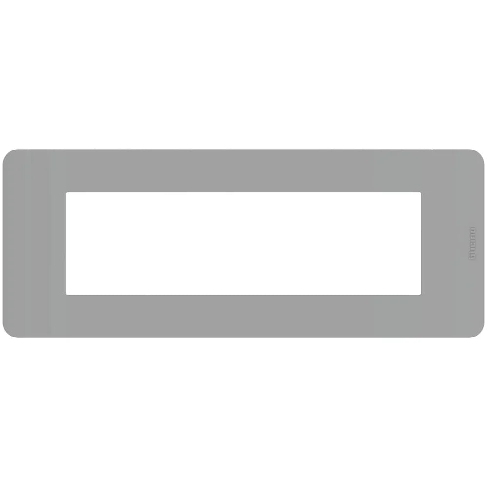 Placca BTicino MatixGO 7 Moduli Grigio JA4807JG - Design Elegante e Materiale Resistente