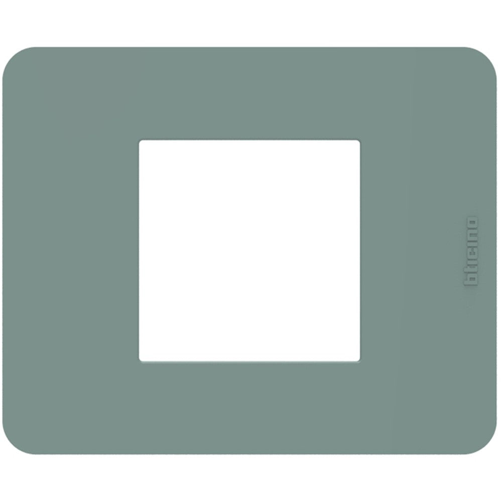 BTicino MatixGO Agave 2-moduli plate in technopolymer, dimensions 84.2 x 102.2 mm, stylish and functional.