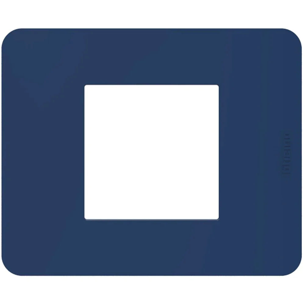 Placca BTicino MatixGO Tones 2 Moduli Blu - JA4802TB, Design Moderno, Materiale Resistente