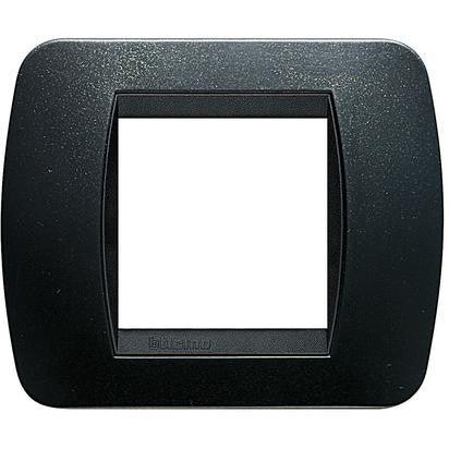 Placca 2 Moduli Bticino Livinglight Acciaio Scuro - L4802PA