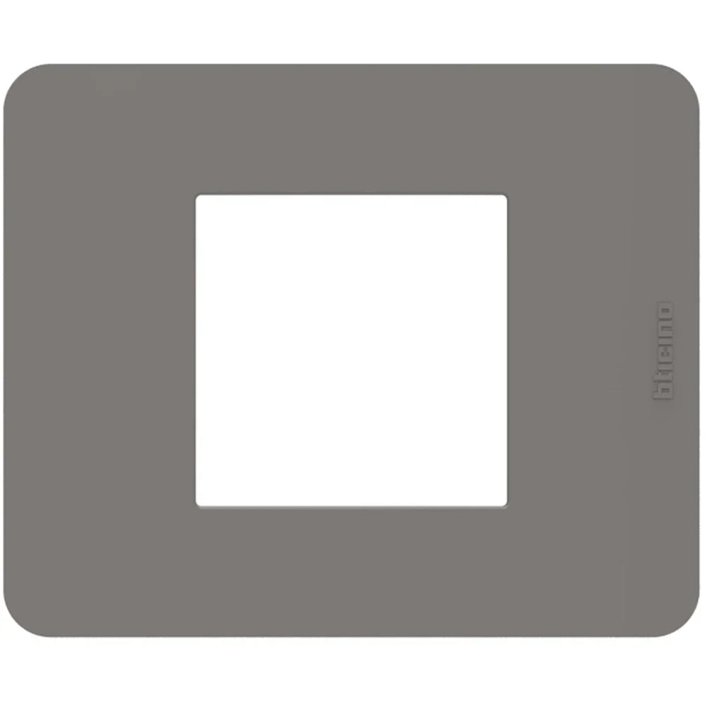 Placca BTicino MatixGO 2 Moduli Tortora JA4802TD - Design Moderno e Resistente in Tecnopolimero