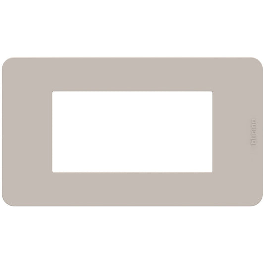 Placca Bticino MatixGO Tones 4 moduli sand JA4804TS in tecnopolimero, design elegante e funzionale.