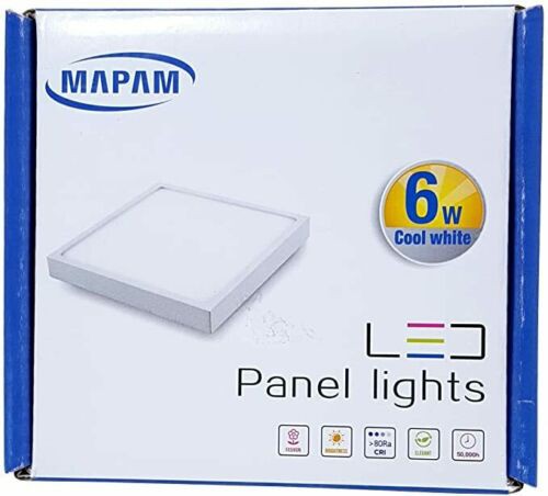 MAPAM - PANNELLO LED QUADRATO SOVRAPPOSTO 12W 3000K LUCE CALDA A++