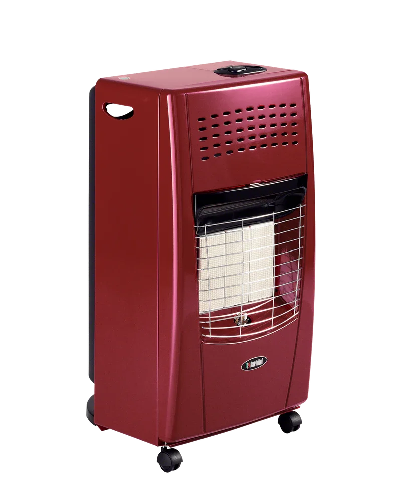 Stufa A Gas Bartolini Bella I, Modello Infrarossi 3 Mattoni, Rosso Vino, Potenza 1400-4200W, Area Riscaldabile 120 m²
