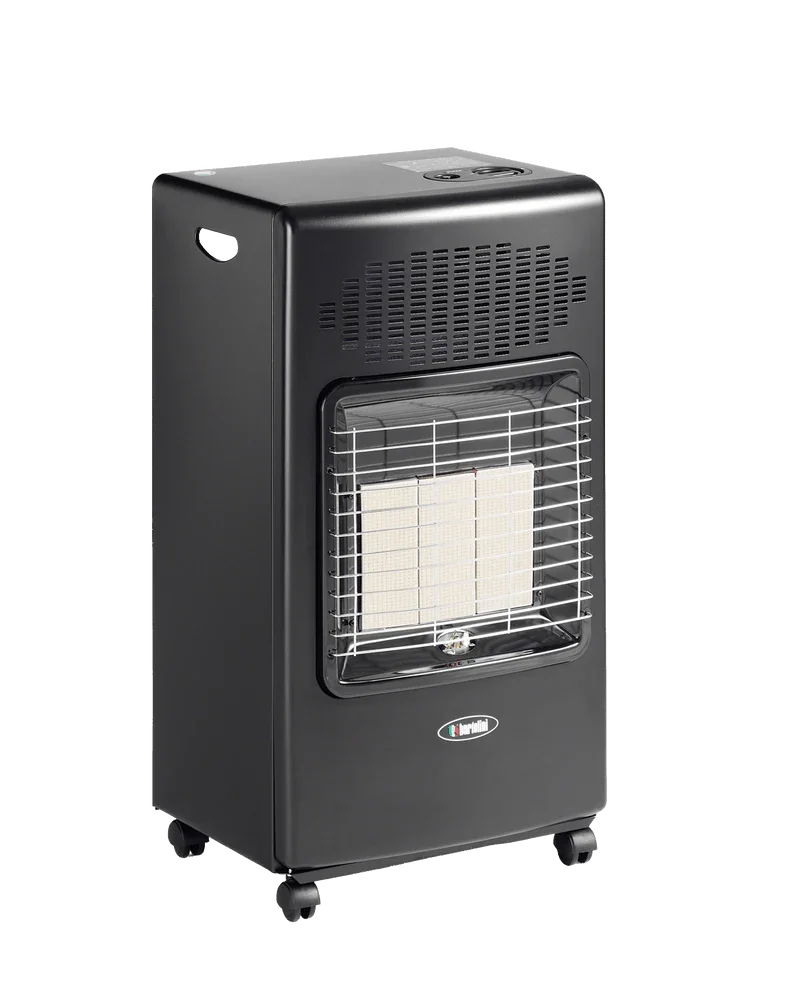 Stufa Gas GPL Nera Bartolini Helios 3 - 4.2 KW, Infrarossi, Riscaldamento Efficiente, 60 m²