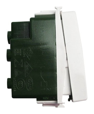 Vimar Plana 10A deviatore 1P in bianco, con retroilluminazione LED e tasto sostituibile, per installazioni da incasso.