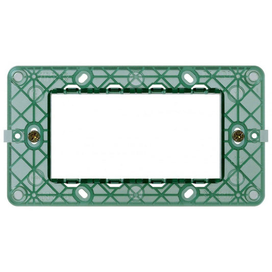 Vimar Plana 4-module support base 14614 for non-branded fruit boxes, durable and versatile mount.