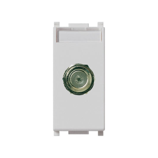 Presa TV SAT Vimar Plana con connettore tipo F a vite, ideale per impianti satellitari.