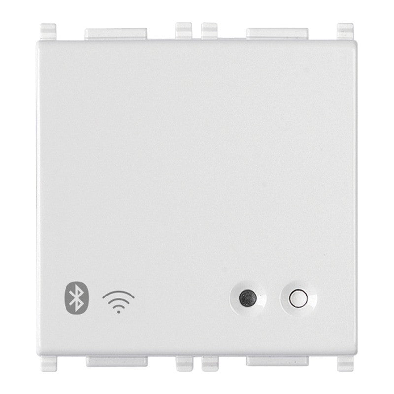 Gateway Connesso WIFI Vimar Plana IOT 2 Moduli in Bianco, dispositivo Bluetooth e Wi-Fi per integrazione e supervisione.