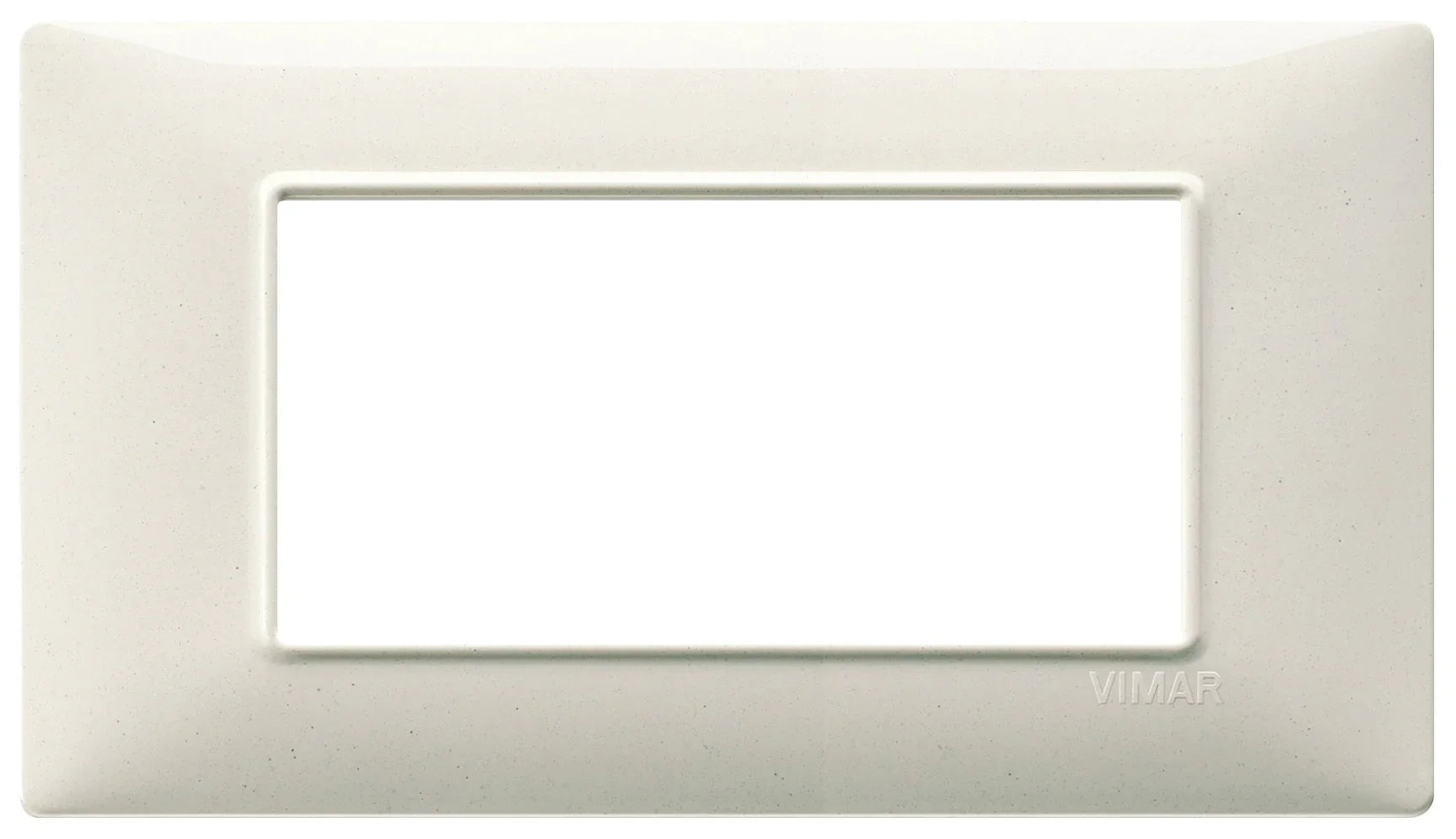 Placca Vimar Plana 4 Moduli Bianco Granito 14654.06 - Tecnopolimero Elegante e Resistente