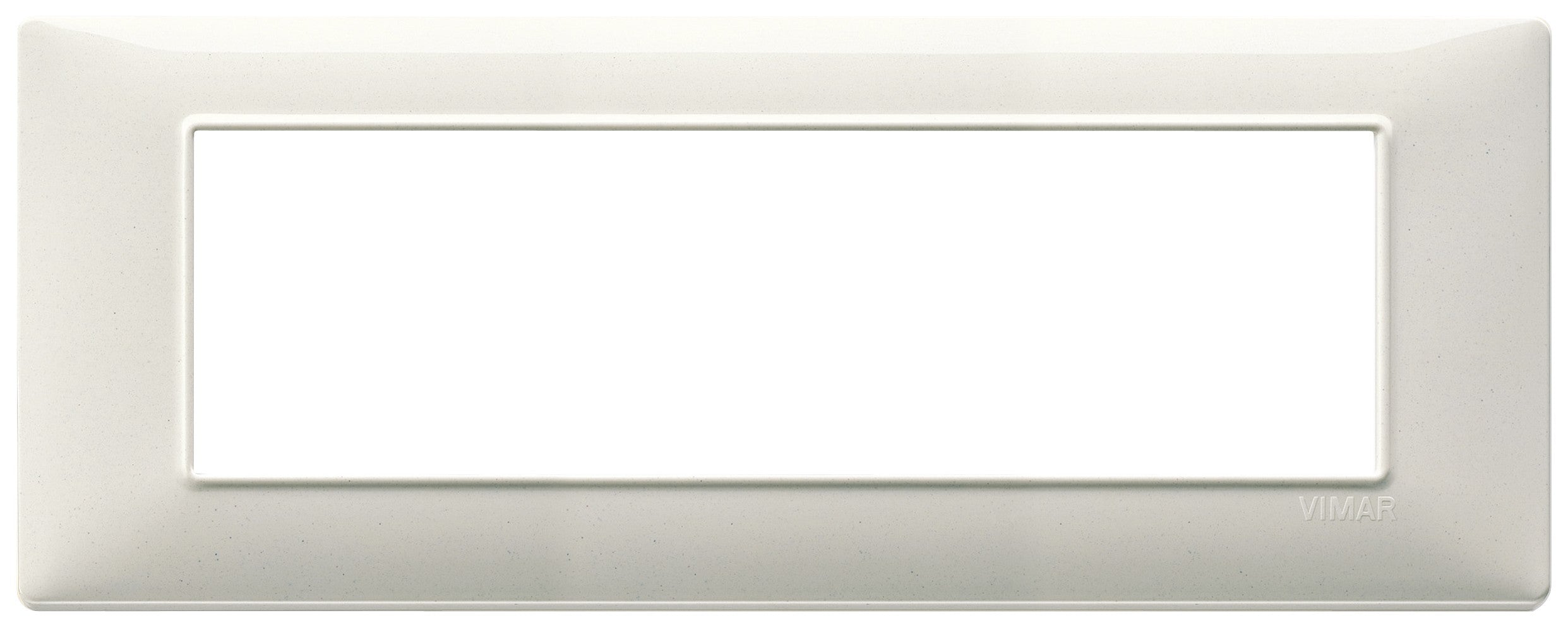Vimar Plana 7 moduli placca in bianco granito, montaggio su supporto 14617.