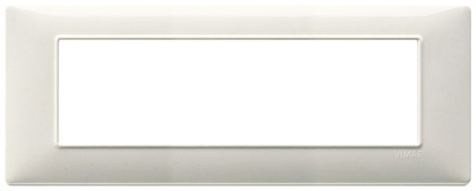 Vimar Plana 7 moduli placca in bianco granito, montaggio su supporto 14617.