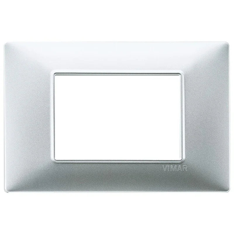 Vimar Plana Placca 3 Moduli Argento Opaco 14653.20 - Tecnopolimero, 120x81mm, Elegante e Funzionale