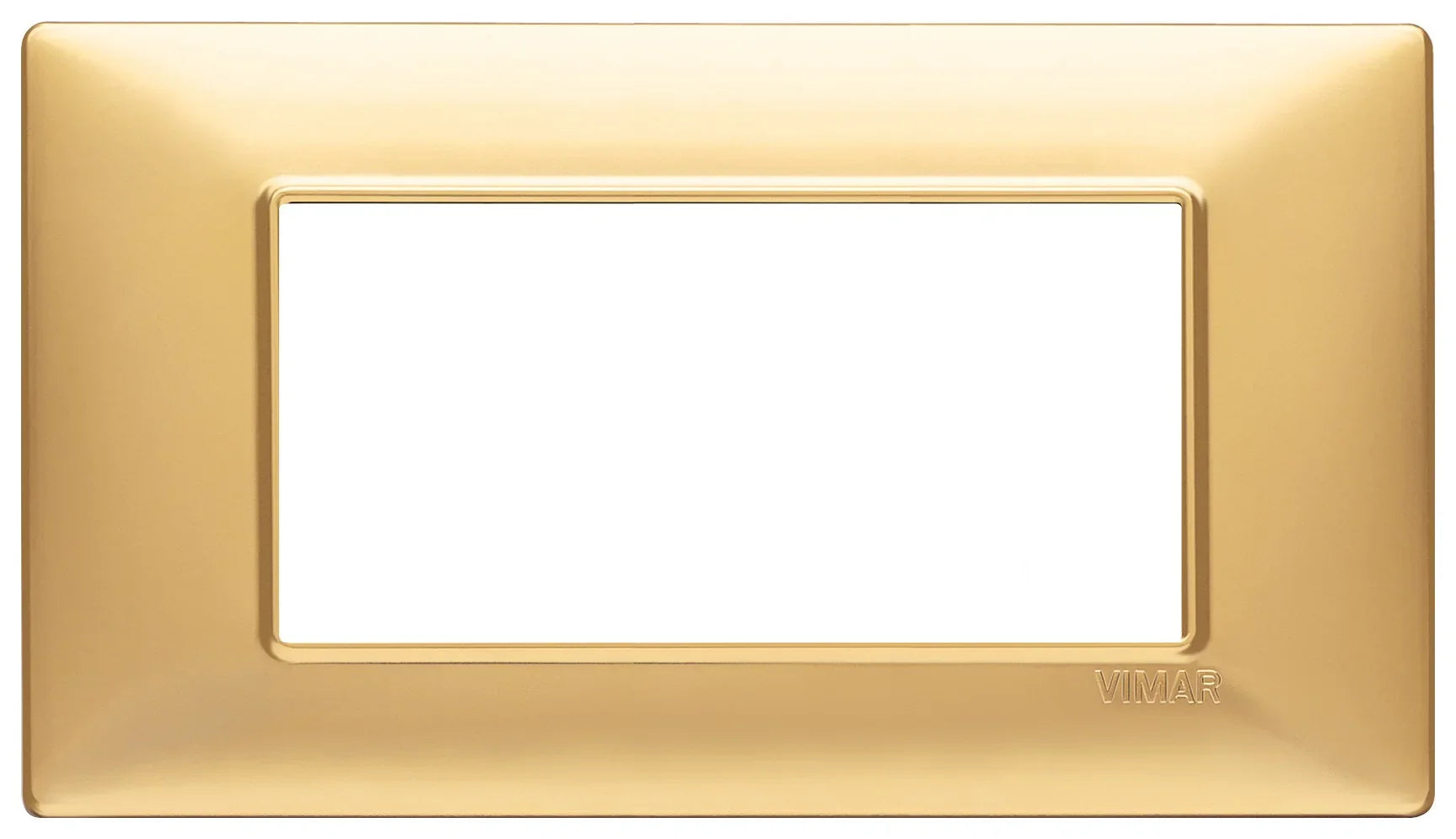 Vimar Plana Placca 4 Moduli Oro Opaco 14654.25 - Elegante, Resistente e Compatibile con Base Vimar 14614