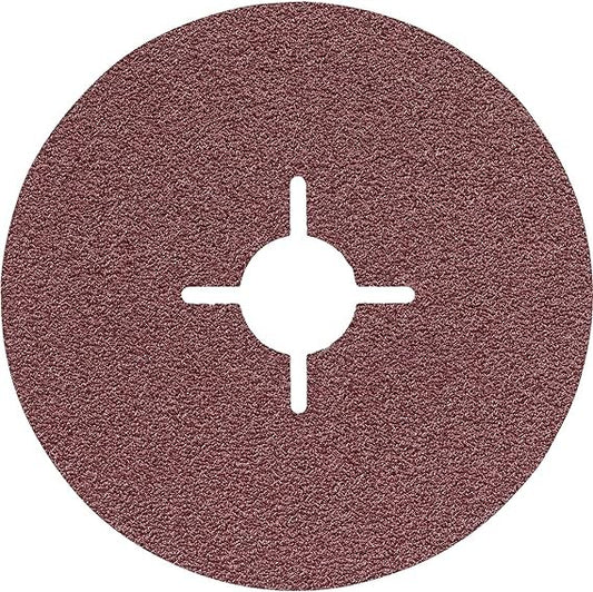 Disco abrasivo in fibra, 230mm, adatto per levigatura e rimozione di ruggine su vari materiali.