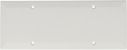 Coperchio per scatola incasso 7P in legno e metallo, dimensioni 21 x 8,5 cm, peso 340 grammi.